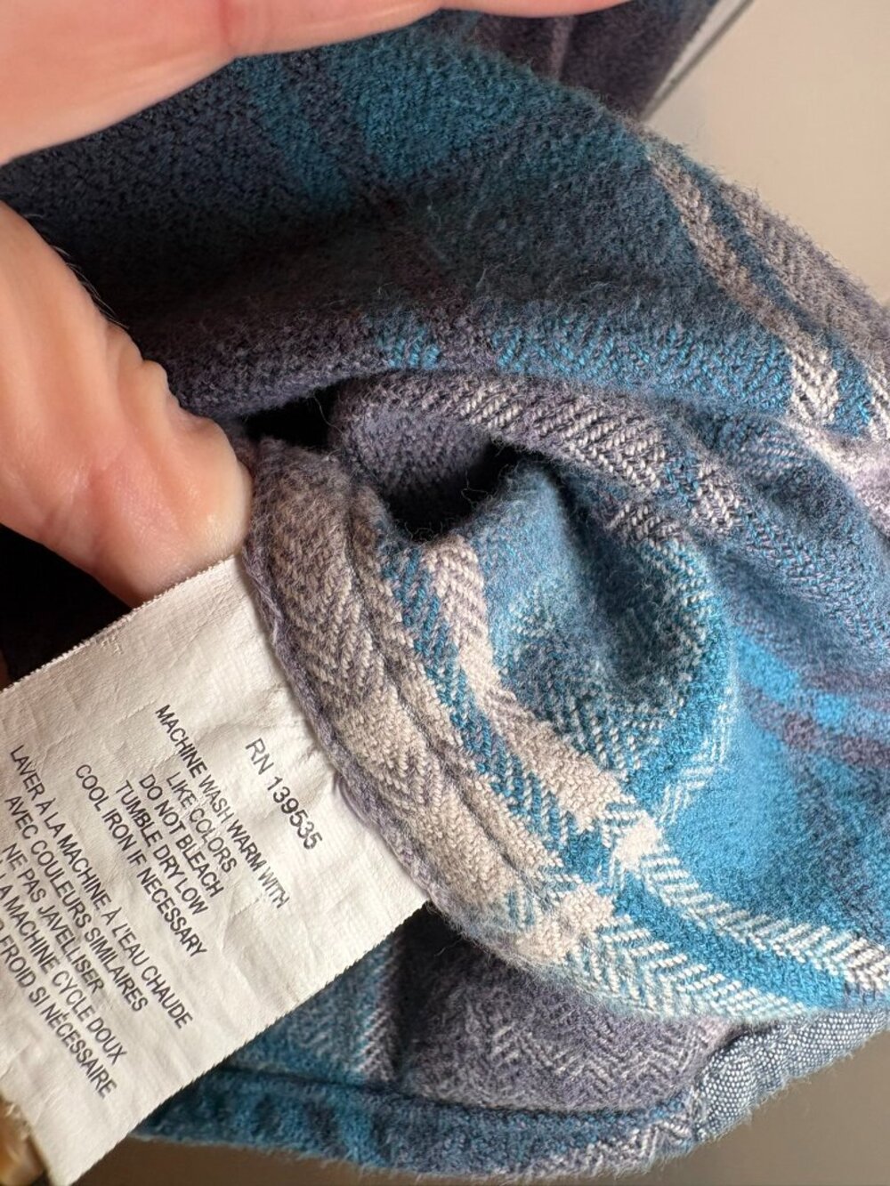 Grayers Jaspe Grunge Kurt Cobain Flannel Shirt Men's XL Blue Gray Plaid 90s - Picture 8 of 9